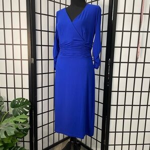Nue by Shani Royal Blue Long Sleeve Dress